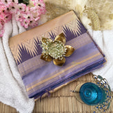 Vriksham Elegance Gold & Navy Detailing Chinnalampattu Saree Zari Copper Border-VS4701